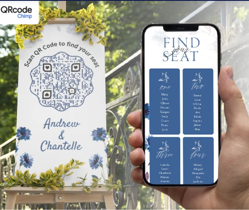 Plan de table numérique avec QR code